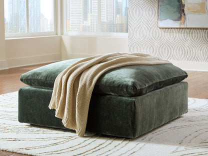 Carriage View - Jade - Oversized Accent Ottoman - Hornell Furniture Outlet