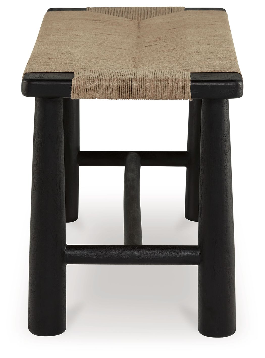 Acerman - Black / Natural - Accent Bench - Hornell Furniture Outlet