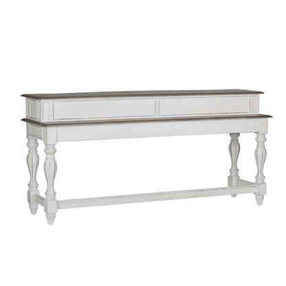 Magnolia Manor - Console Bar Table - White - Hornell Furniture Outlet