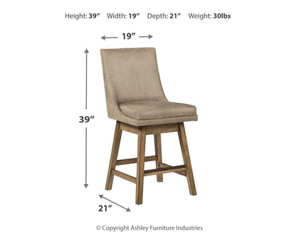 Tallenger - Swivel Barstool (Set of 2) - Hornell Furniture Outlet