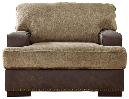 Alesbury - Chocolate - Chair and a Half - Hornell Furniture Outlet