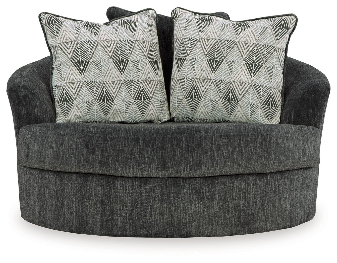 Biddeford - Shadow - Oversized Swivel Accent Chair - Hornell Furniture Outlet