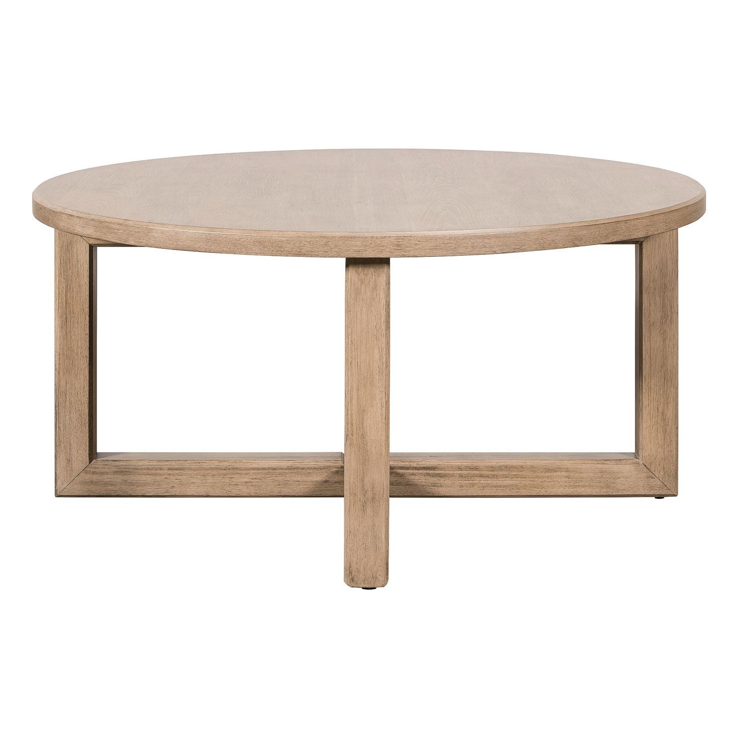 Proximity Place - Round Cocktail Table - Light Brown - Hornell Furniture Outlet