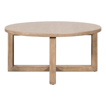 Proximity Place - Round Cocktail Table - Light Brown - Hornell Furniture Outlet