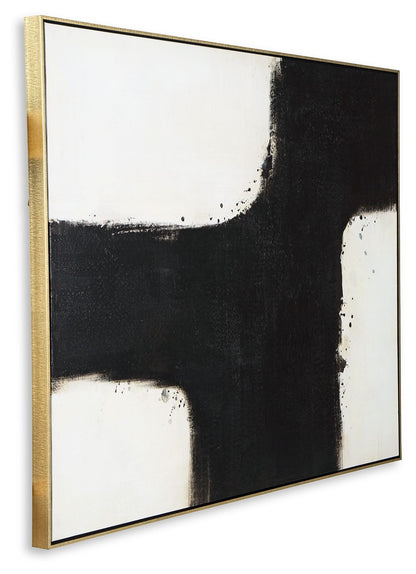 Reighlea - Black / White - Wall Art - Hornell Furniture Outlet