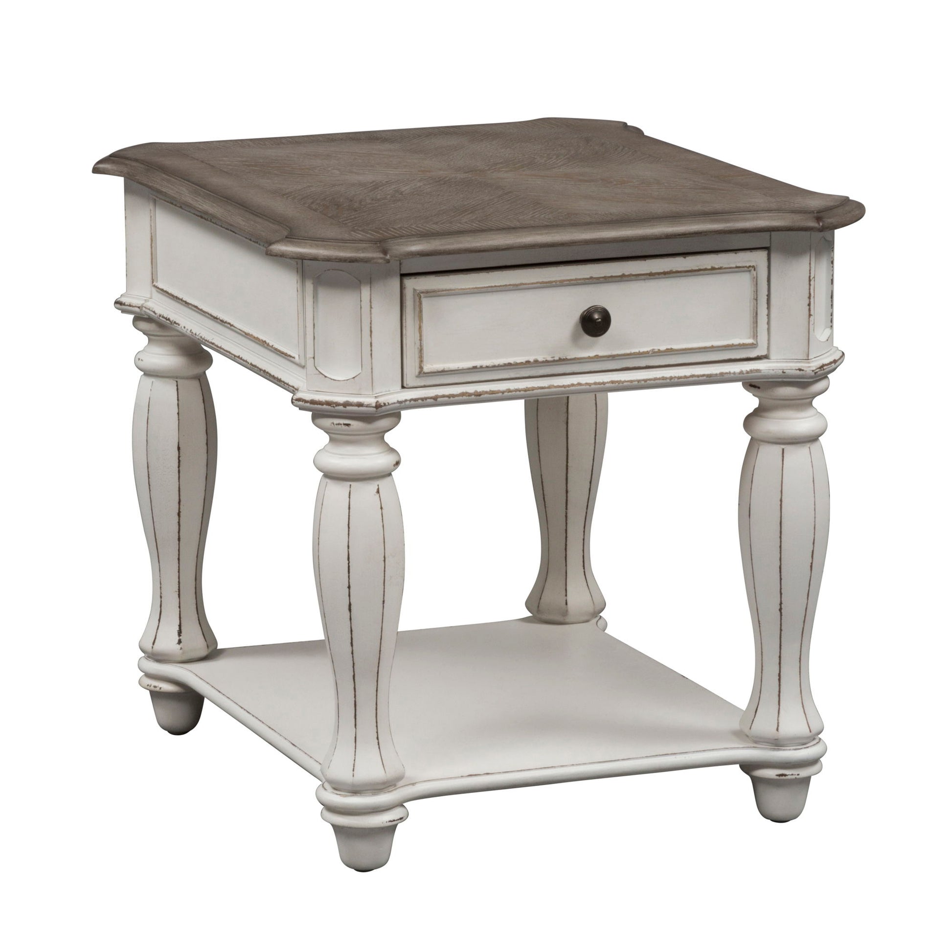 Magnolia Manor - End Table - White - Hornell Furniture Outlet