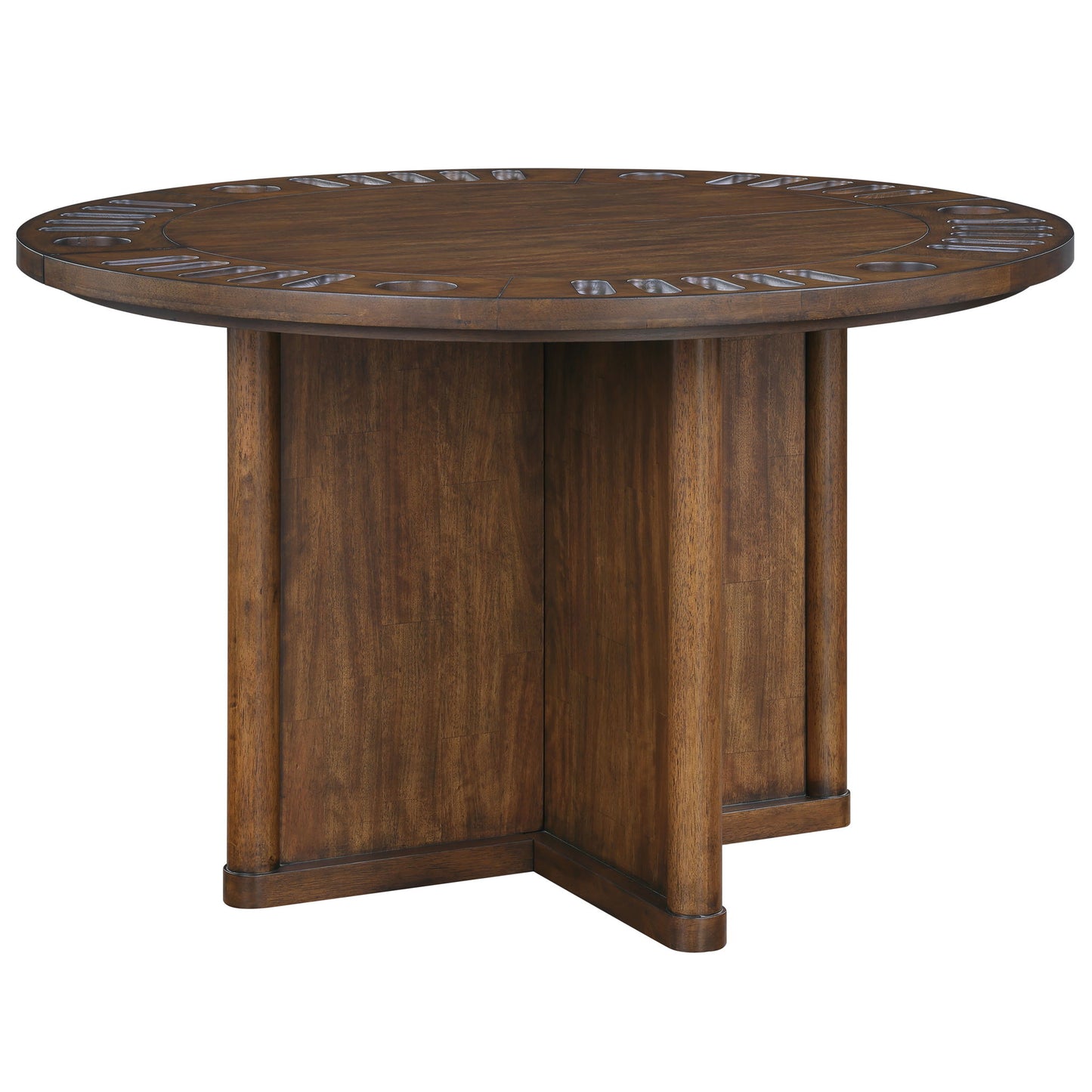Cambridge - 6 Piece Game Set, Table, Game Top - Brown - Hornell Furniture Outlet