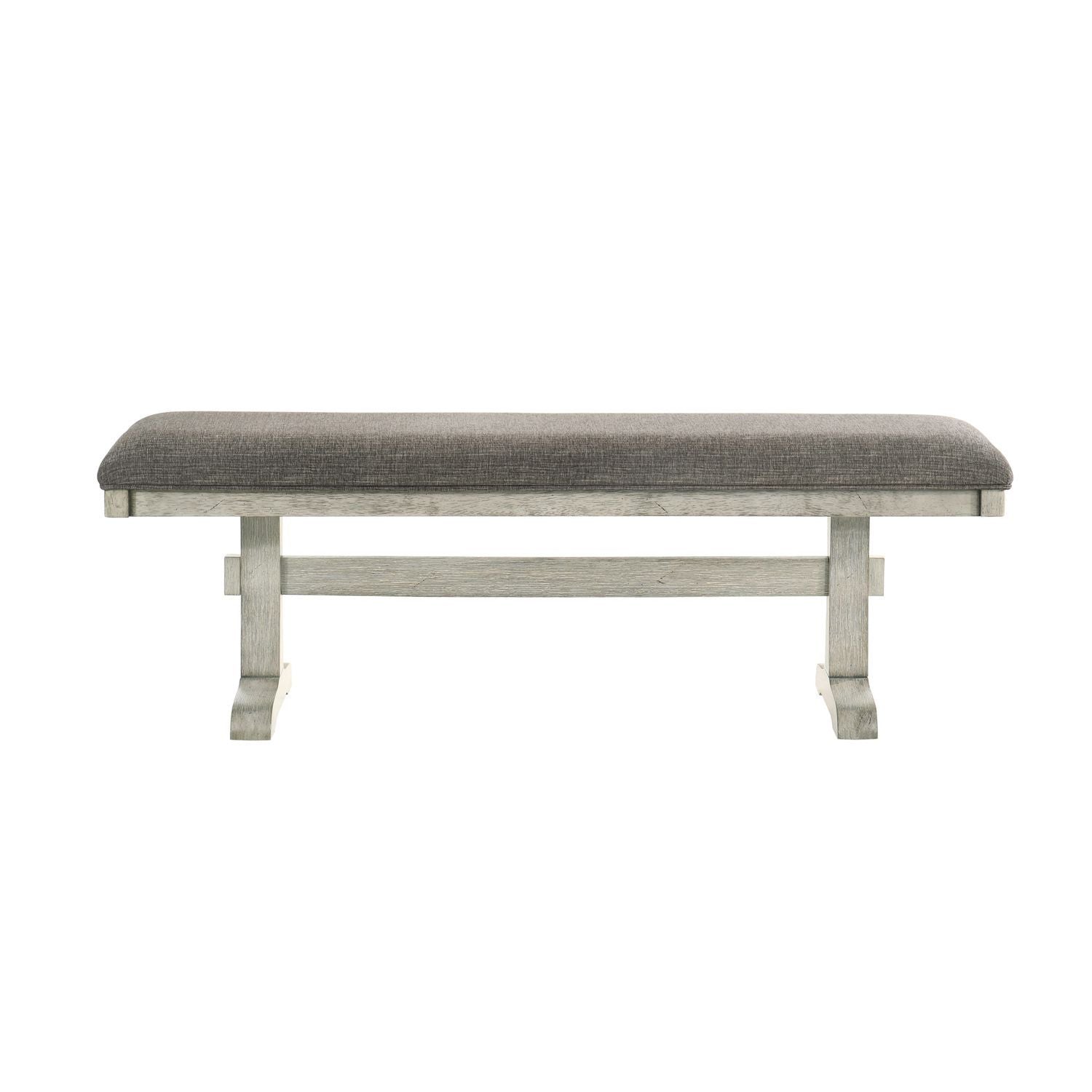 Hallendale - Upholstered Dining Bench (RTA) - White - Hornell Furniture Outlet