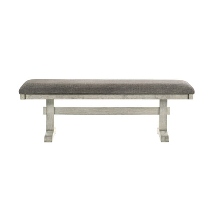 Hallendale - Upholstered Dining Bench (RTA) - White - Hornell Furniture Outlet