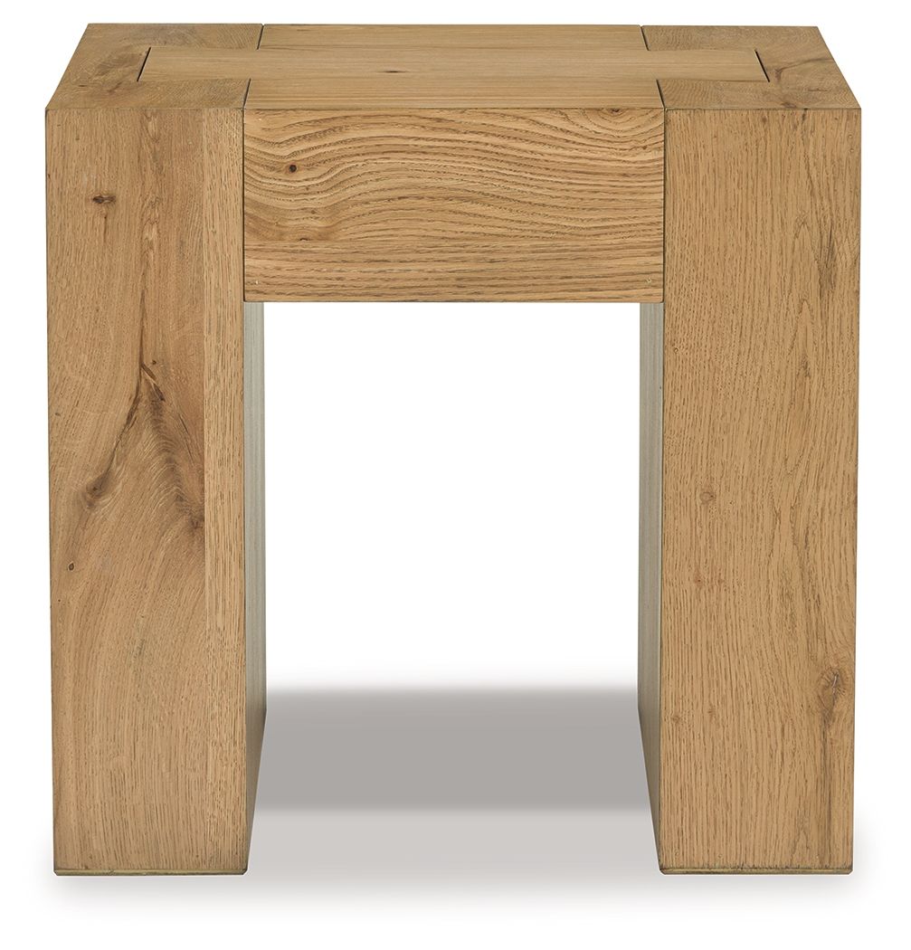 Bracken - Light Brown - Square End Table - Hornell Furniture Outlet