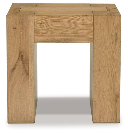 Bracken - Light Brown - Square End Table - Hornell Furniture Outlet