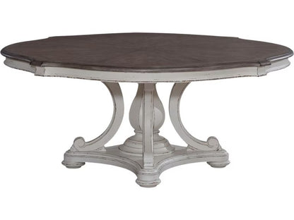 Magnolia Manor - Round Table - White - Hornell Furniture Outlet