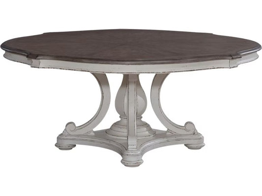 Magnolia Manor - Round Table - White - Hornell Furniture Outlet