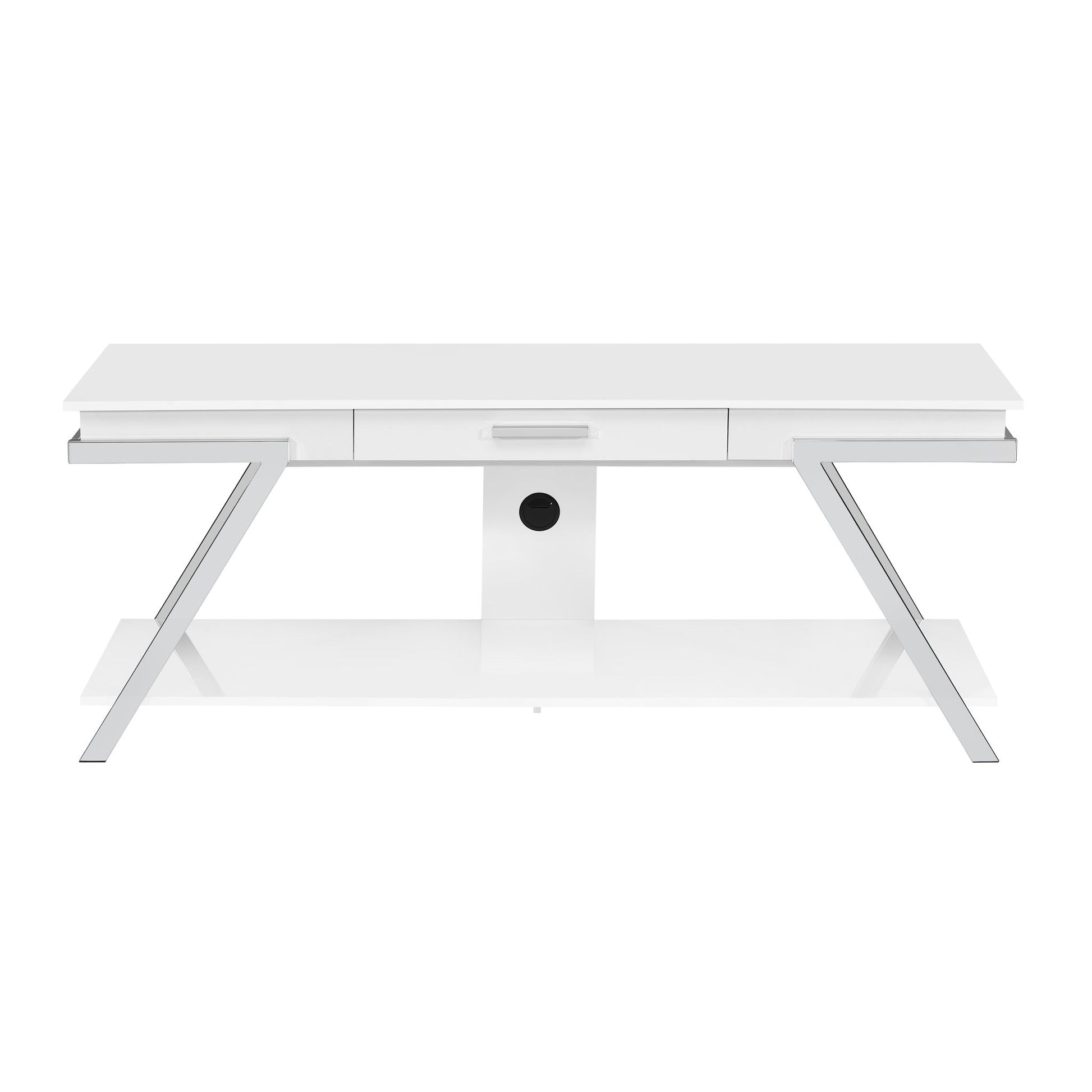Zena - TV Stand With Drawer - White - Hornell Furniture Outlet