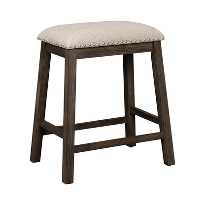 Harrison - Upholstered Console Stool - Brown - Hornell Furniture Outlet