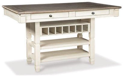 Bolanburg - Rectangular Dining Room Counter Table - Beige - Hornell Furniture Outlet
