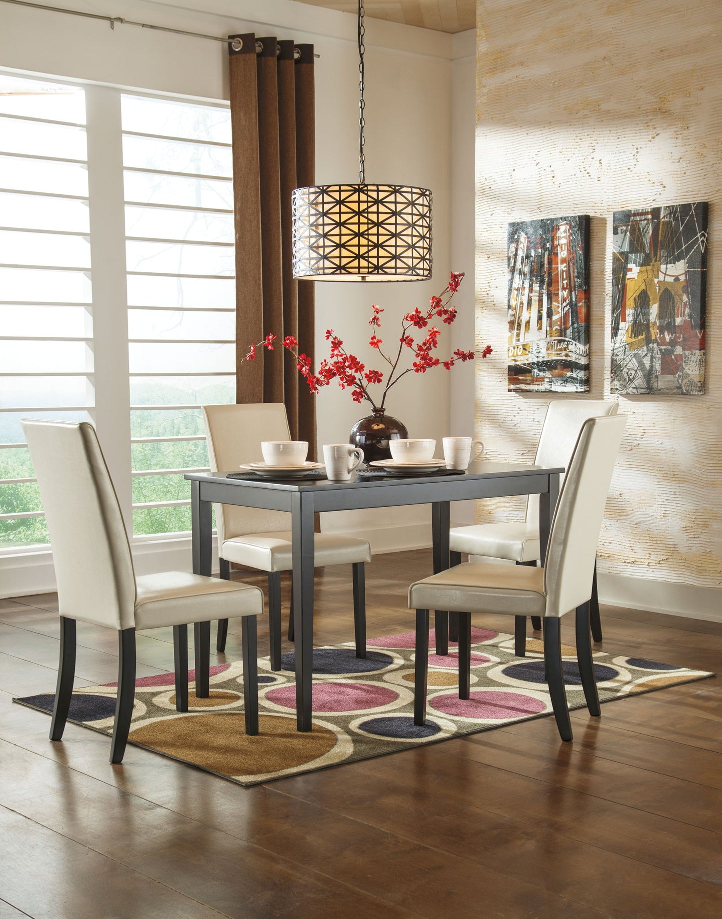 Kimonte - Rectangular Dining Room Table - Dark Brown - Hornell Furniture Outlet
