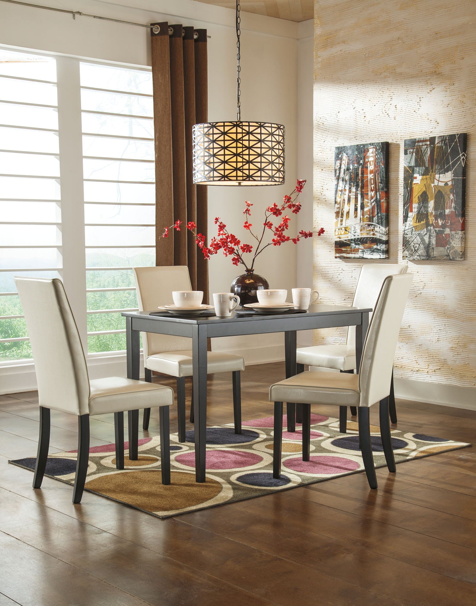 Kimonte - Rectangular Dining Room Table - Dark Brown - Hornell Furniture Outlet