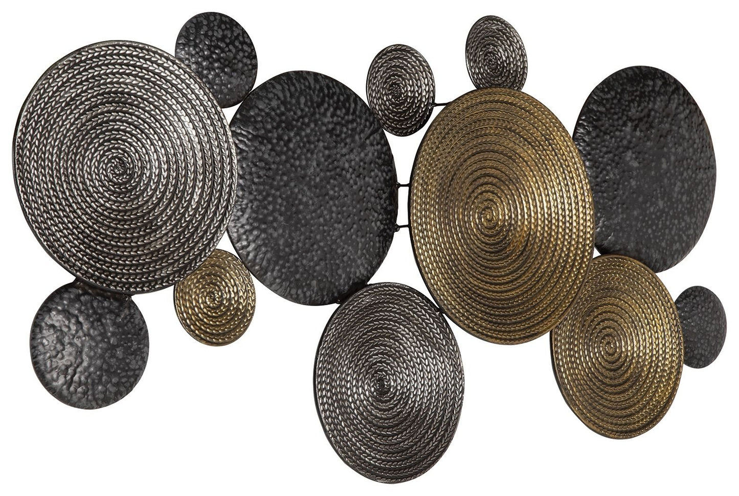 Emsley - Metallic / Black / Gray - Wall Decor - Hornell Furniture Outlet