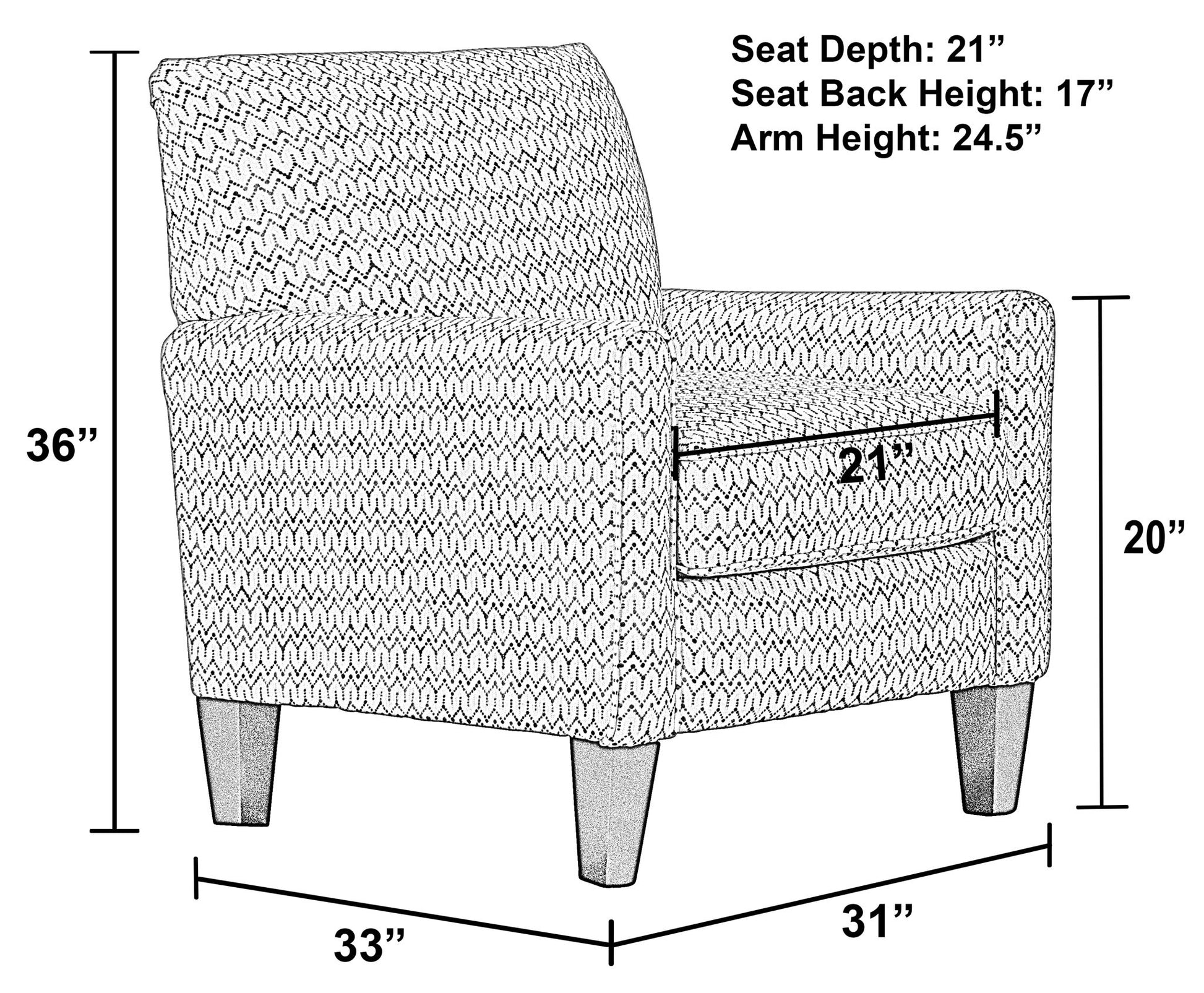 Lewiston - Accent Chair - Graphite - Hornell Furniture Outlet