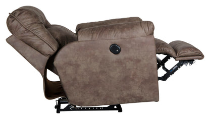 Hollins - Power Recliner - Coffee - Hornell Furniture Outlet