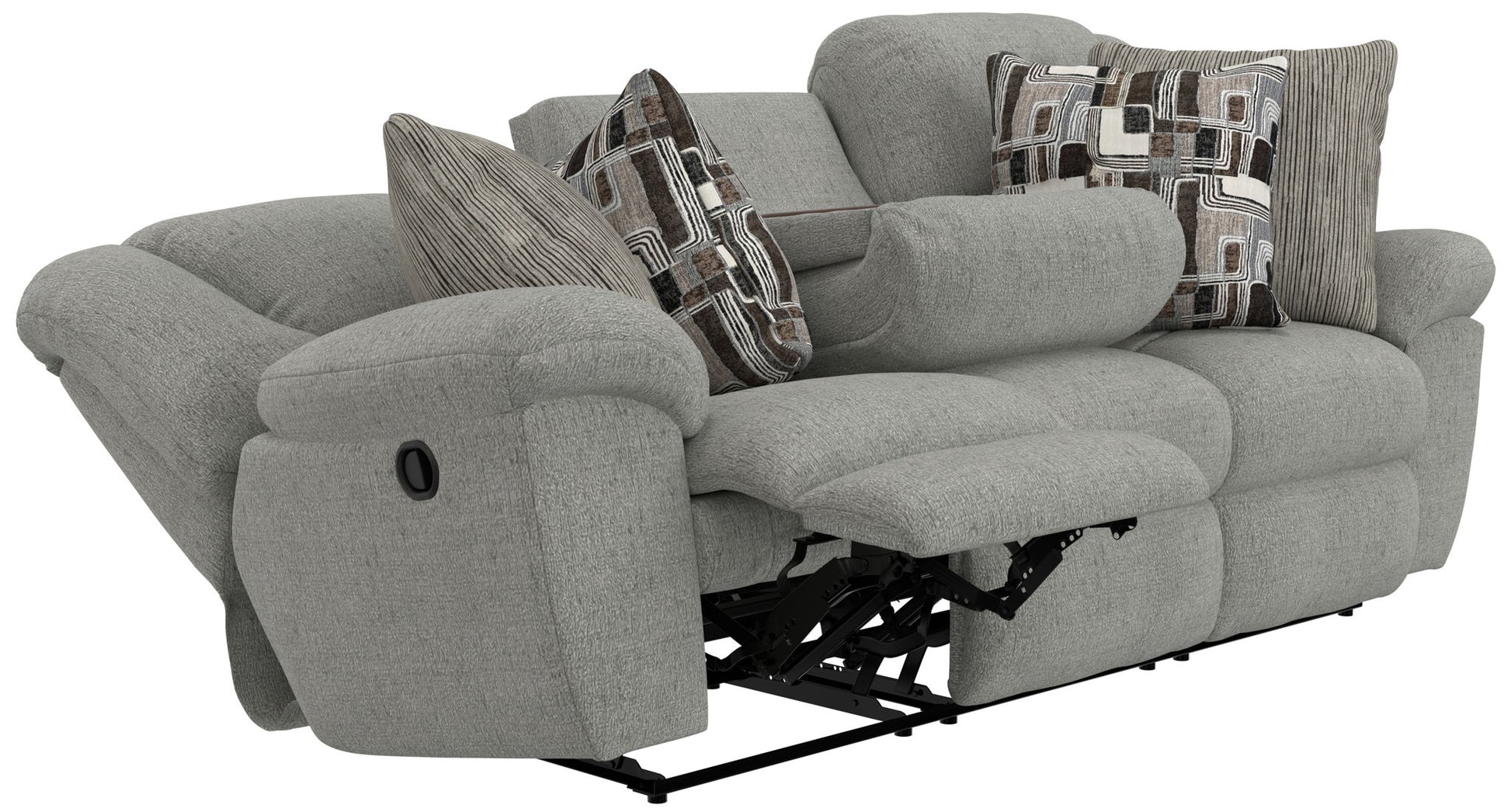 Trifecta - Sofa With 3 Recliners and Drop Down Table - Hornell Furniture Outlet