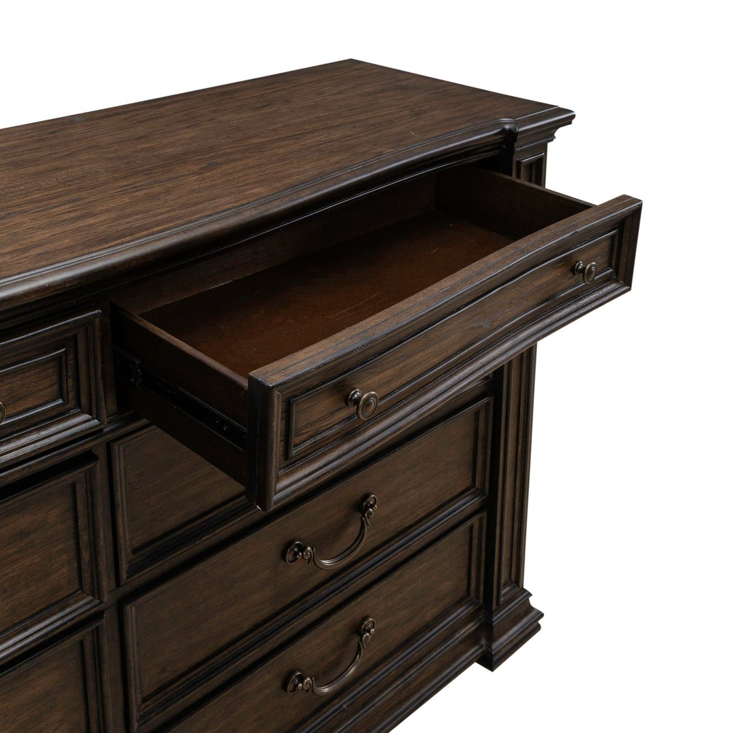Provence Park - Dresser & Mirror - Brown - Hornell Furniture Outlet