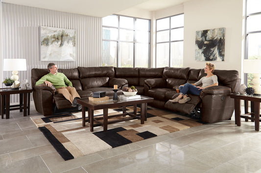 Milan - Lay Flat Reclining Console Loveseat - Hornell Furniture Outlet