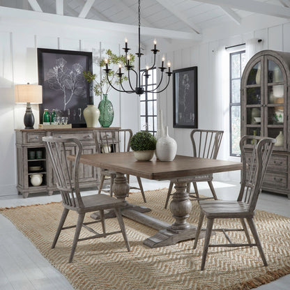 River Place - Trestle Table Set - Hornell Furniture Outlet
