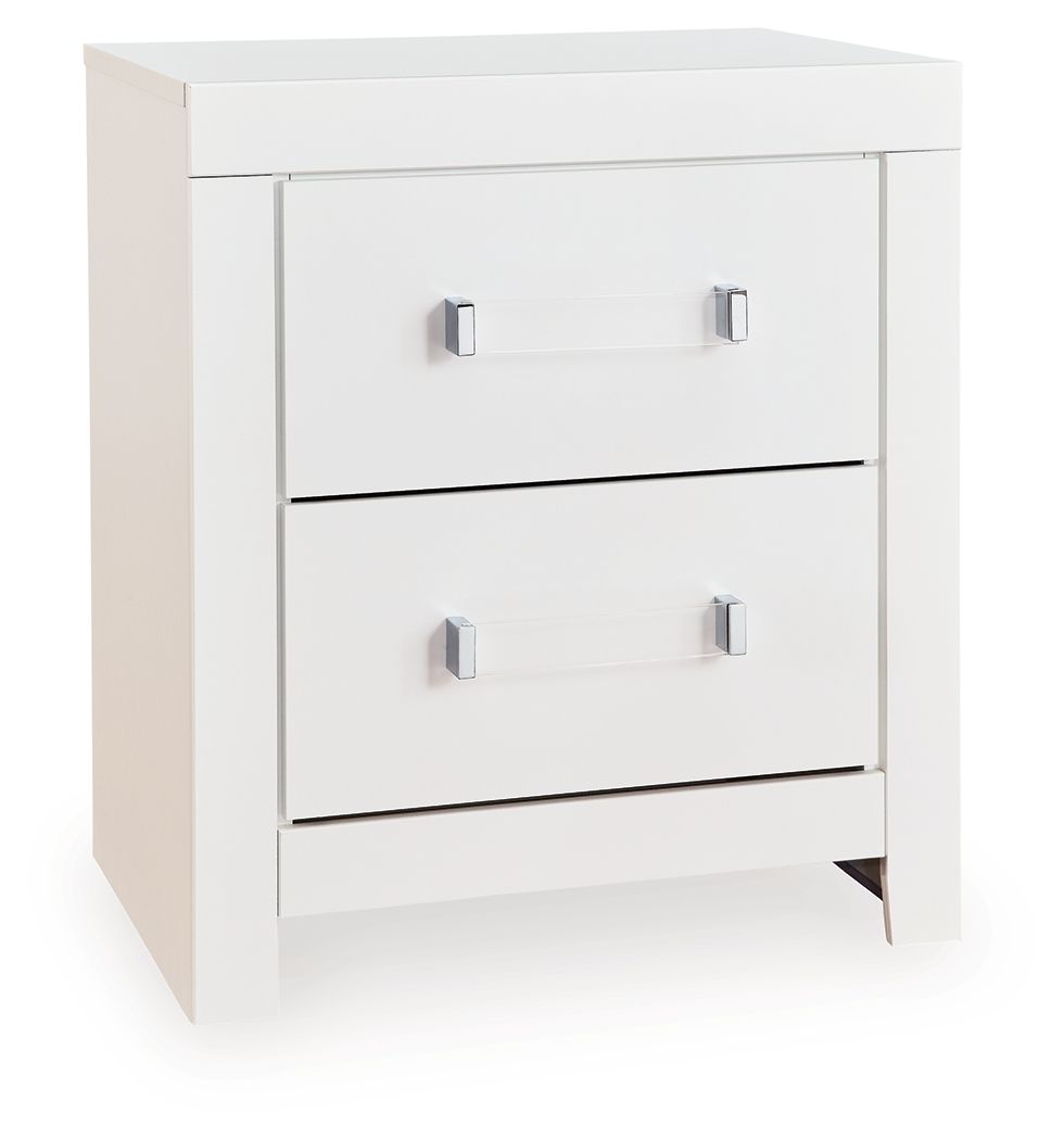 Maeling - Two Drawer Night Stand - Hornell Furniture Outlet