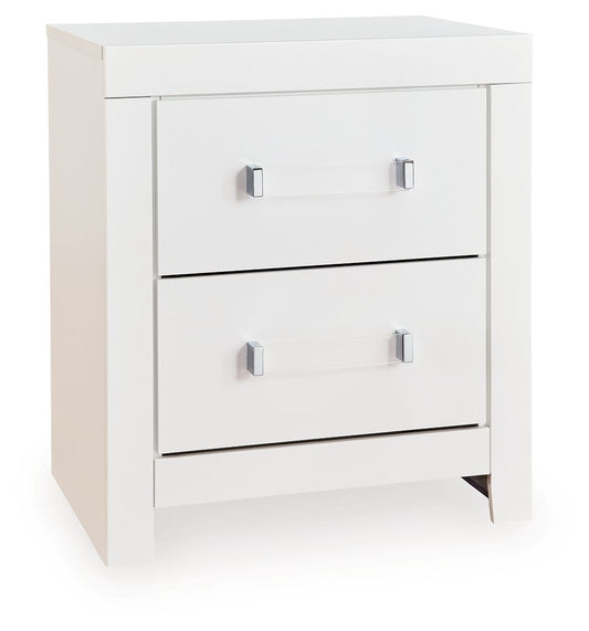 Maeling - Two Drawer Night Stand - Hornell Furniture Outlet