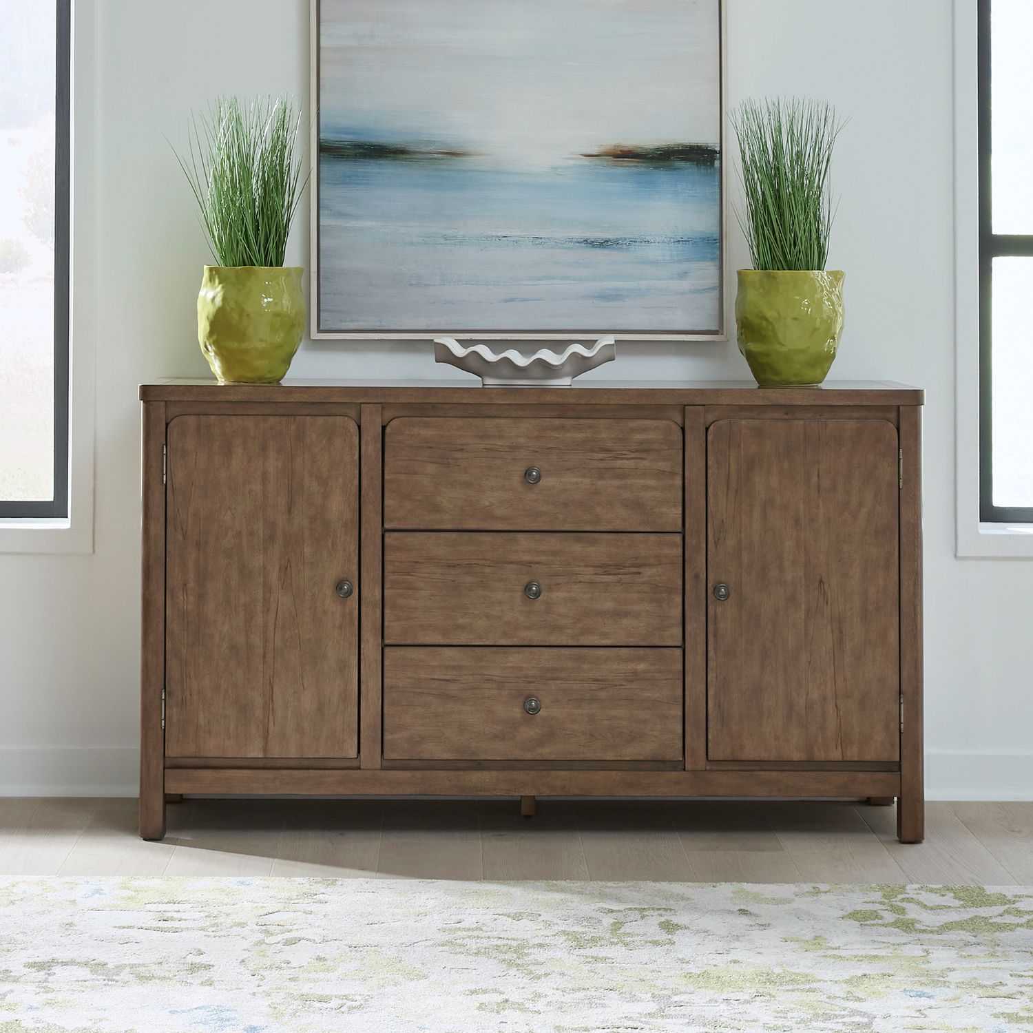 Harmony - Server - Brownstone - Hornell Furniture Outlet