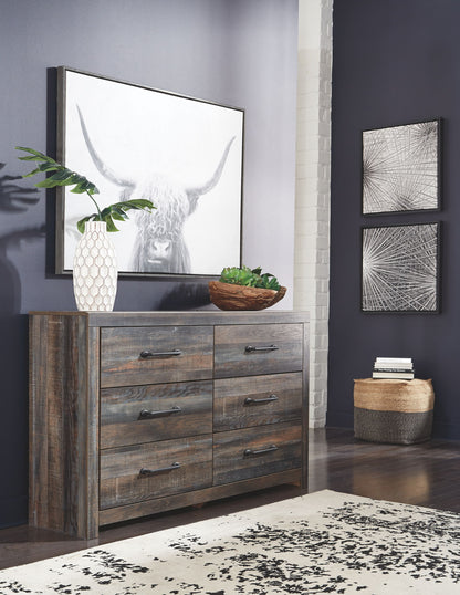 Drystan - Dresser, Mirror, Bookcase Bed Set - Hornell Furniture Outlet