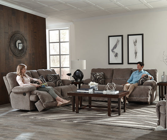 Jules - Reclining Console Loveseat With Storage And Cupholders - Pewter - Hornell Furniture Outlet