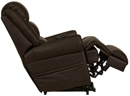 Muncy - Power Lift Chaise Recliner With Dual Motor & Zero Gravity - Walnut - Hornell Furniture Outlet