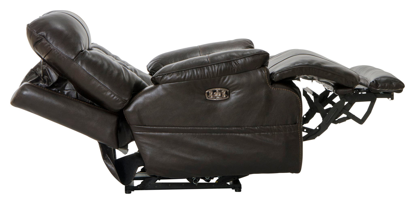 Naples - Power Headrest With Lumbar Power Lay Flat Recliner - Hornell Furniture Outlet