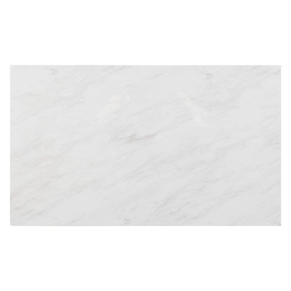 Edison - Rectangular Leg Table With Faux Marble Top - Brownstone - Hornell Furniture Outlet