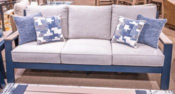 East Beach - Blue - Sofa With Cushion - Hornell Furniture Outlet