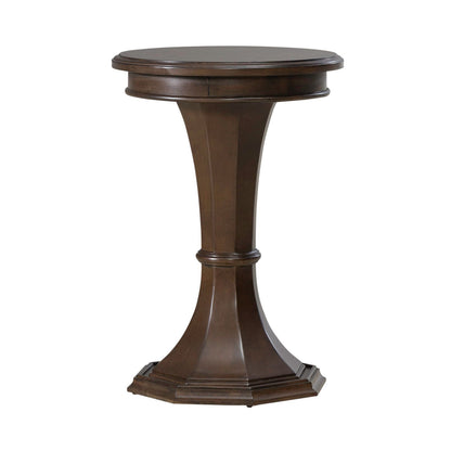 Arden Road - Round Chairside Table - Satin Cherry - Hornell Furniture Outlet