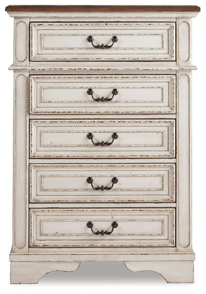 Realyn - Chipped White - Chest - Hornell Furniture Outlet