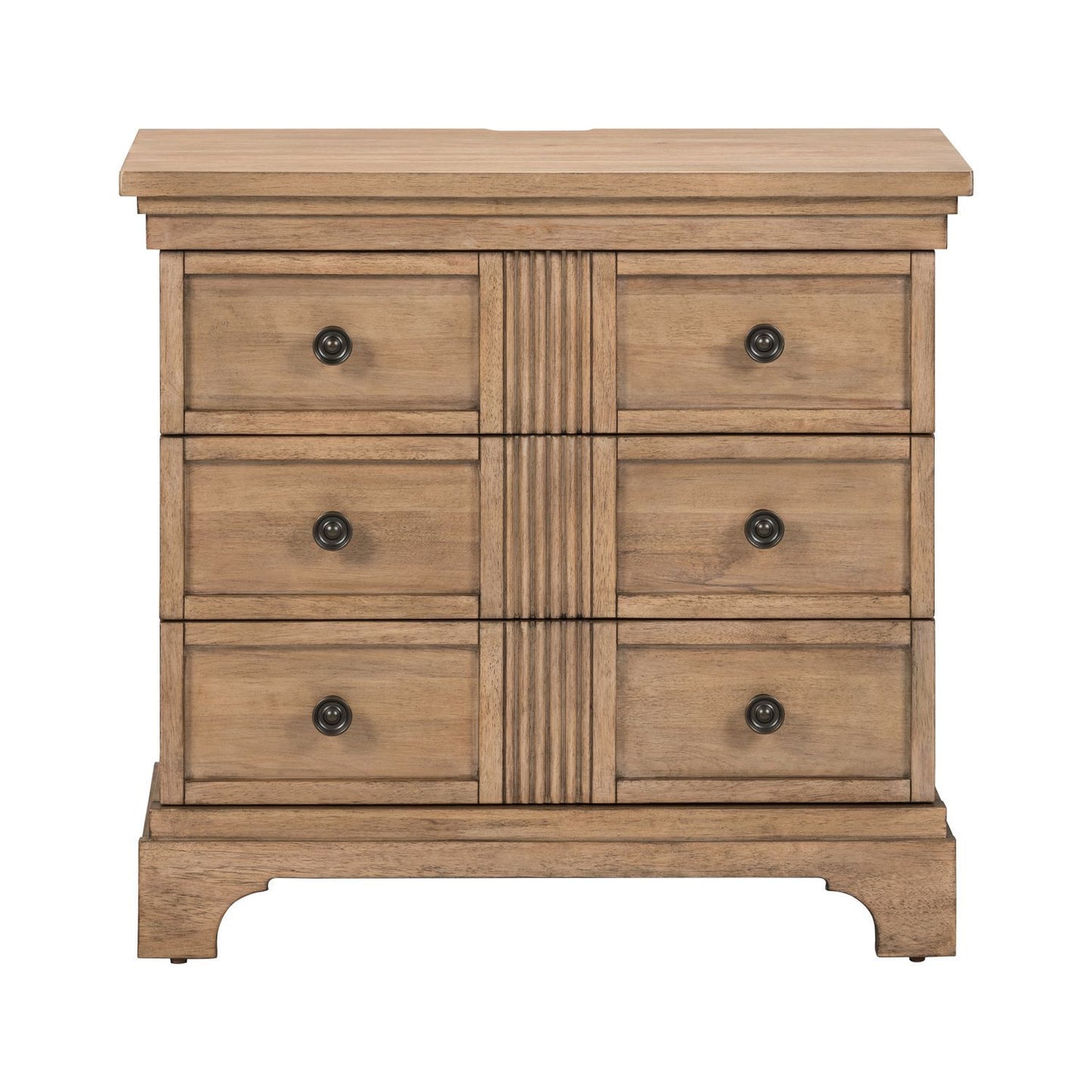Haven Hills - Bedside Chest With Charging Station - Camel Beige - Hornell Furniture Outlet