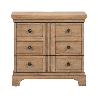 Haven Hills - Bedside Chest With Charging Station - Camel Beige - Hornell Furniture Outlet