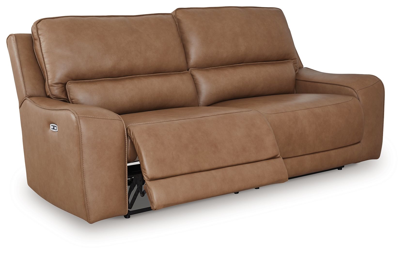 DeepWakes - Caramel - 2 Seat Power Reclining Sofa Adjustable Headrest - Hornell Furniture Outlet