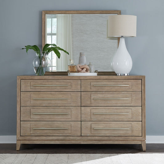 Brentwood - Dresser & Mirror - Sandstone - Hornell Furniture Outlet