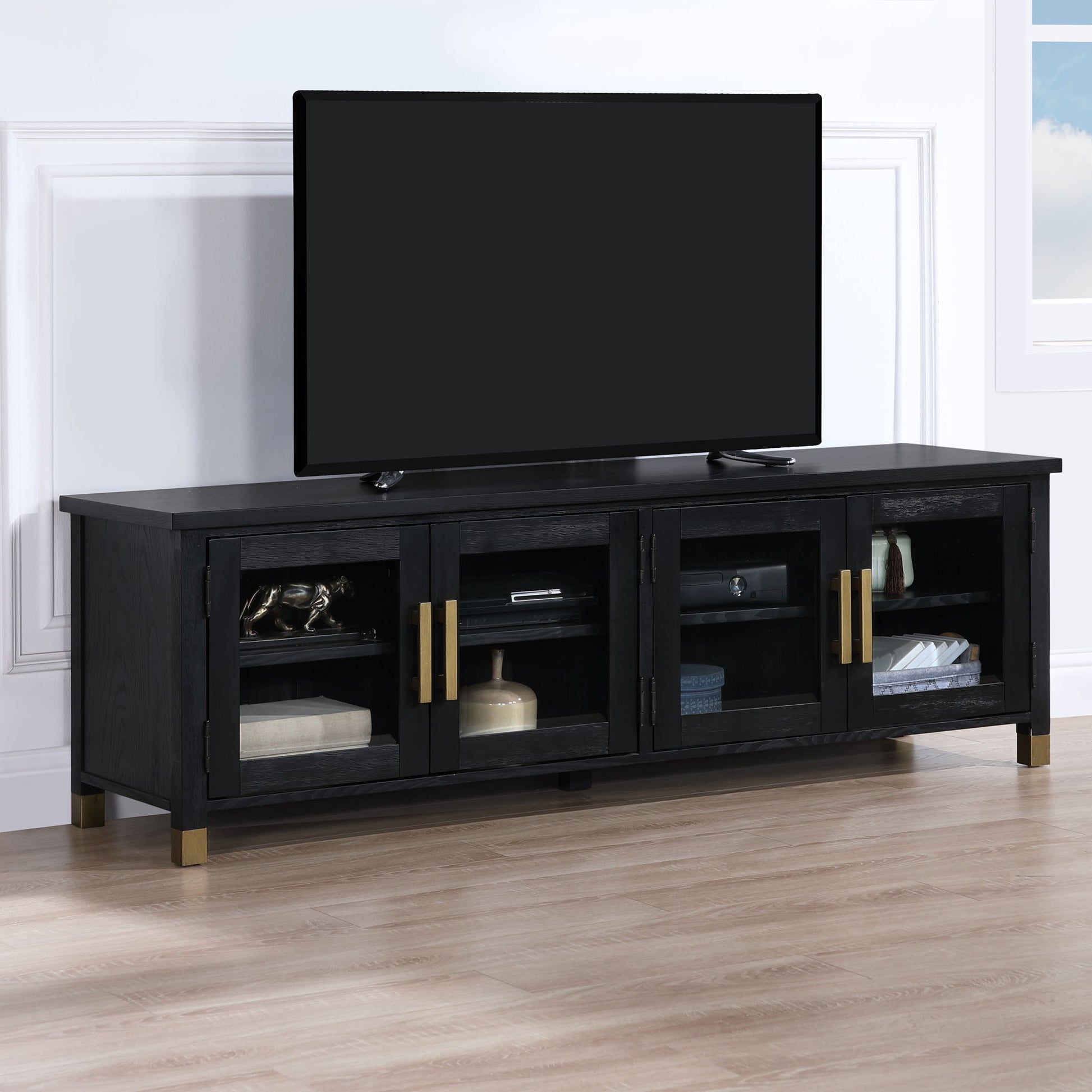 Yves - TV Stand - Black - Hornell Furniture Outlet