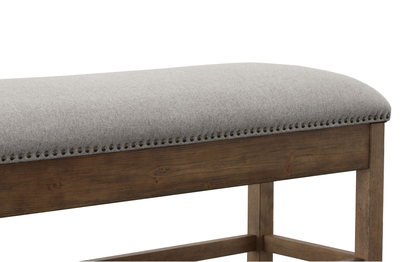 Grayson - Counter Storage Bench With Nailhead - Dark Brown - Hornell Furniture Outlet