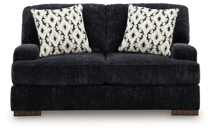 Whitmore Manor - Loveseat - Black Pearl - Hornell Furniture Outlet