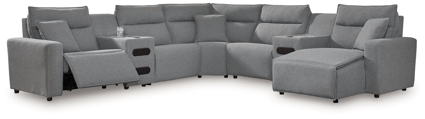 ModMax II - Salt And Pepper - Reclining Sectional - Hornell Furniture Outlet
