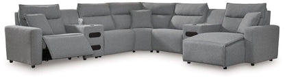 ModMax II - Salt And Pepper - Reclining Sectional - Hornell Furniture Outlet