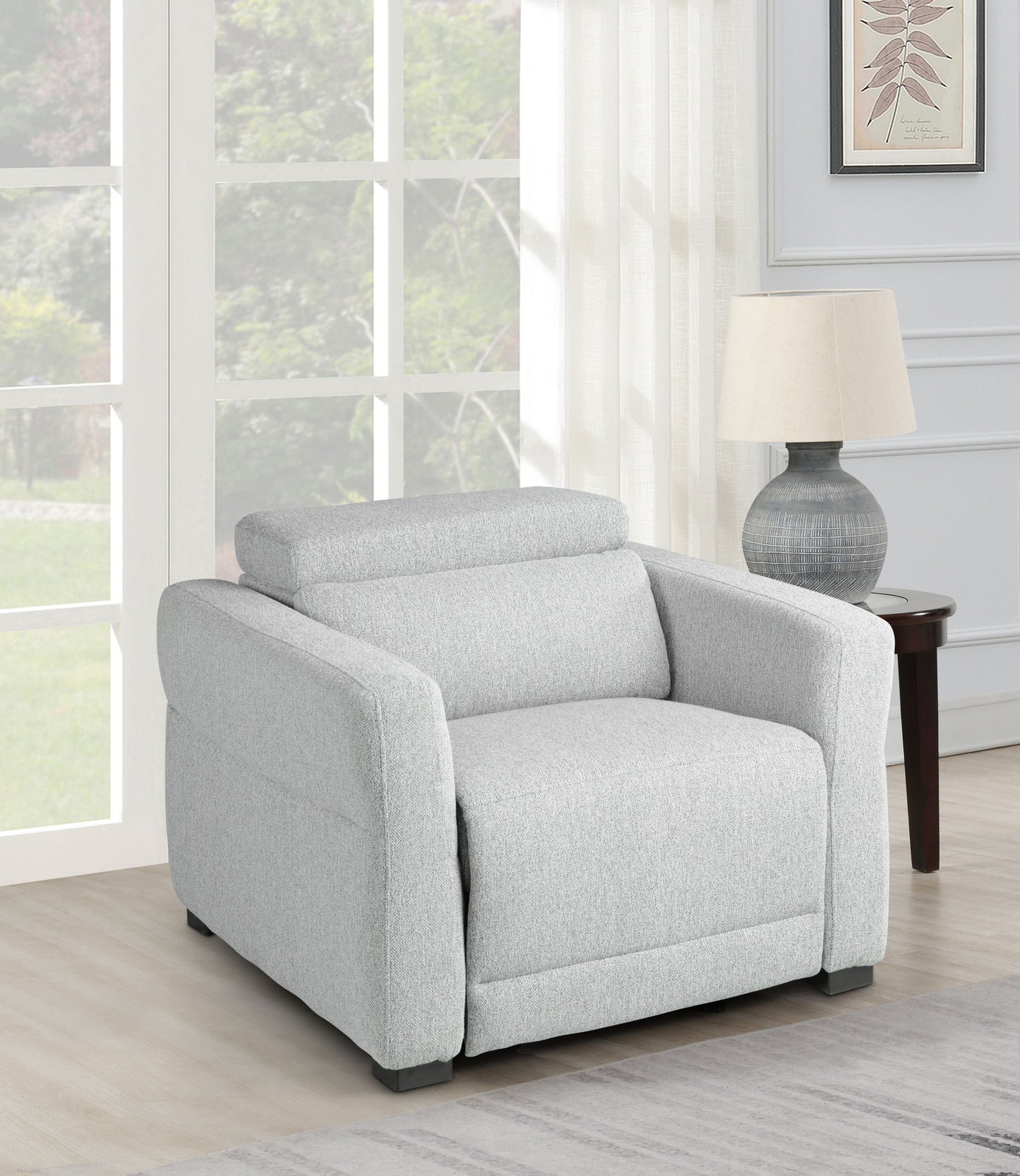 Isla - Dual Power Recliner - Dark Gray - Hornell Furniture Outlet
